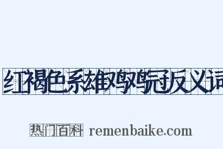 红褐色系雄鸡鸡冠反义词是什么意思的图片